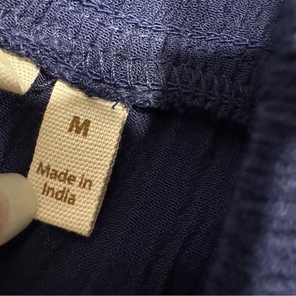 Soft Surroundings Deep Blue A-Line Skirt with White Embroidery - Picture 6 of 8